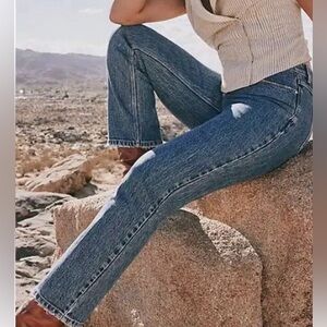 Wrangler High Rise Rodeo Straight Crop Jeans new condition